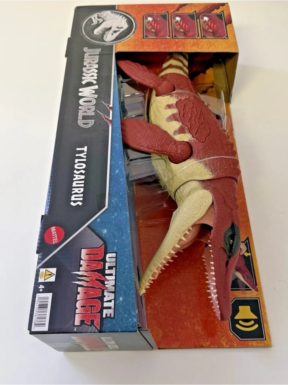 Mattel Jurassic World Tylosaurus in Red and Cream